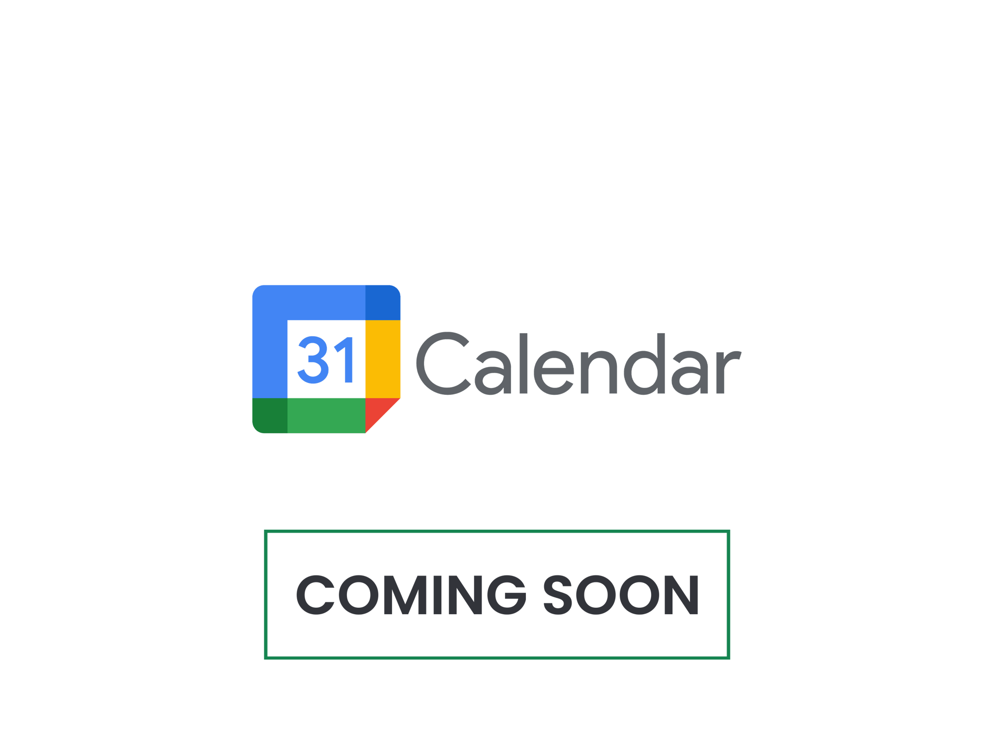 Google Calendar Coming Soon Logo